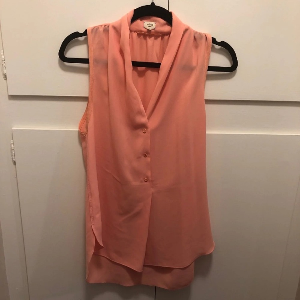Aritzia Wilfred Freja Blouse Salmon Small